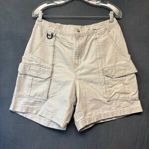 Vintage Columbia Cargo Shorts Men’s Size 32 Beige Outdoor Hiking Fishing Utility